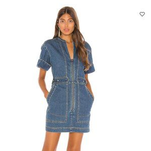 Free People Dream On Denim Mini Dress